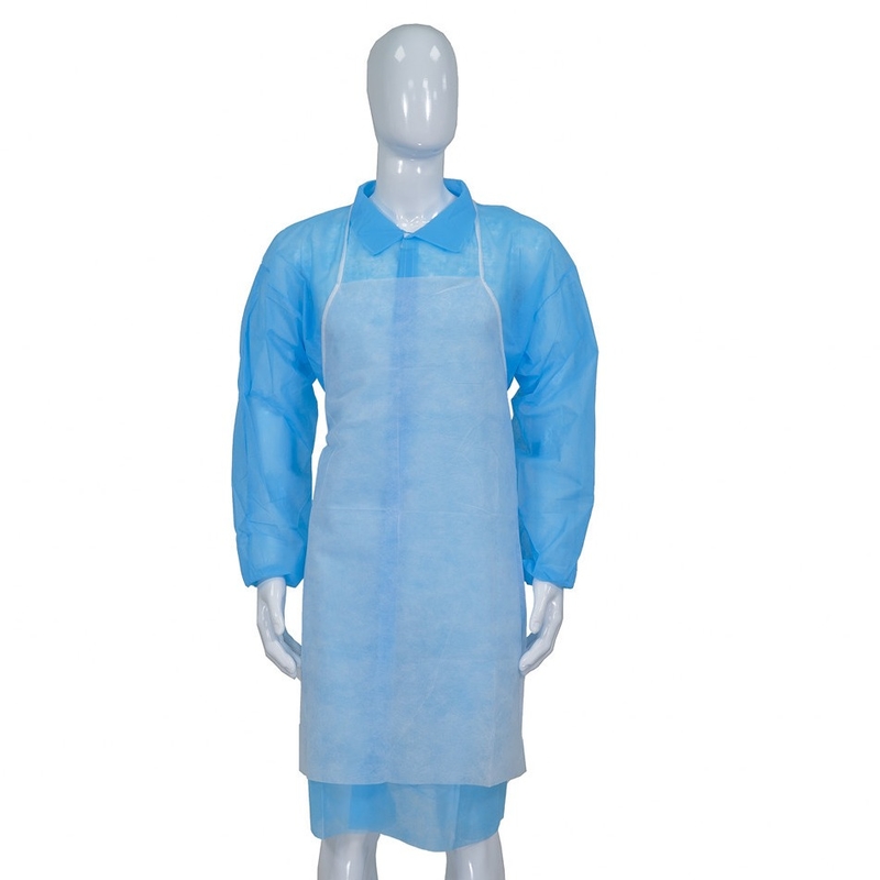Hygiene Disposable Sleeveless Non Woven Apron for Kitchen / Food Industry